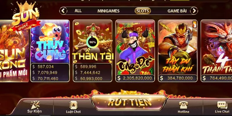 Top game Slot 5 cuộn mà người chơi yêu thích tại Sunwin