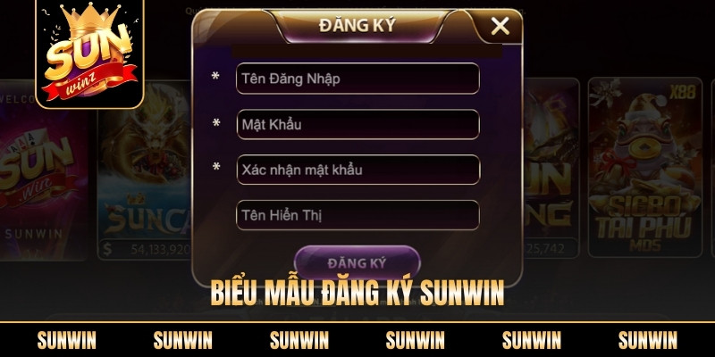 Biểu mẫu đăng ký Sunwin